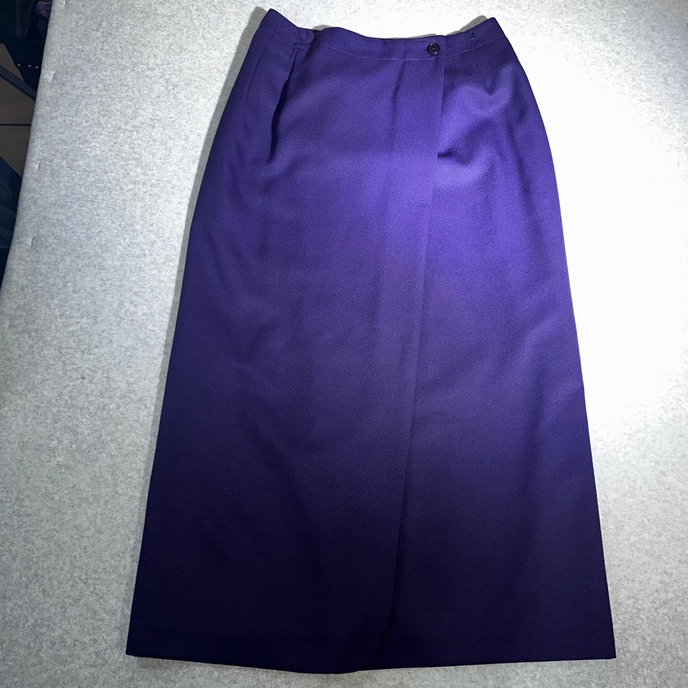 North Franklin Street Purple Maxi Wrap Skirt Size 8 Made in USA Vintage Style
